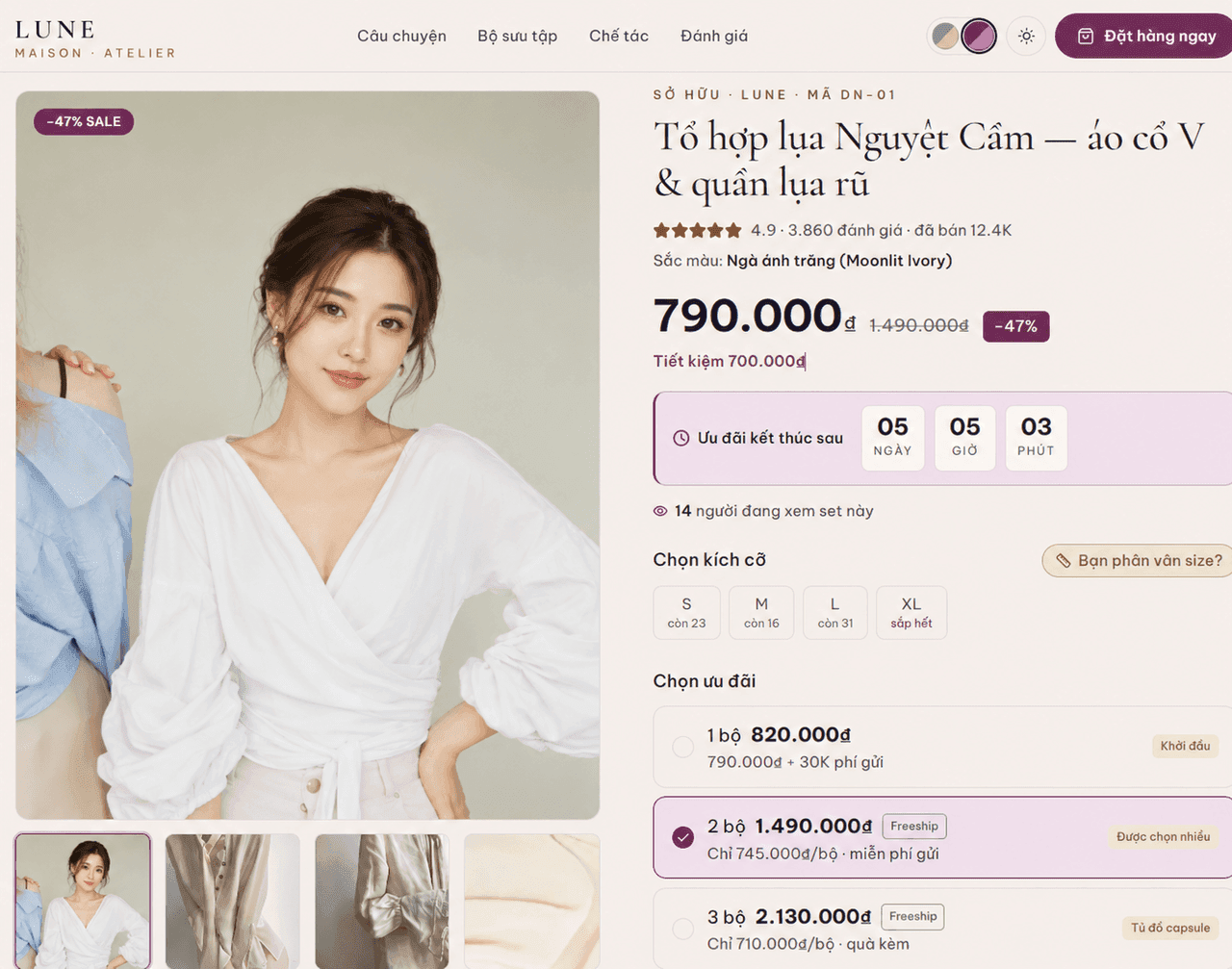 Mẫu Website Thời Trang Đẳng Cấp